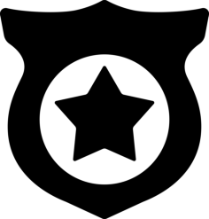 Police Badge Craft Design Svg File, Free Vectors File